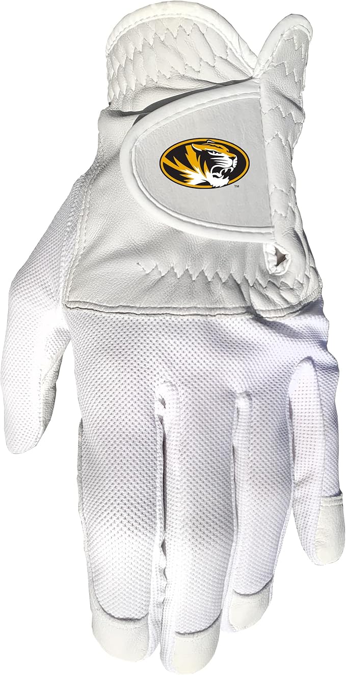 Team Golf NCAA Men's Left Hand Golf Glove, For Right Handed Players, One Size, Includes Removable Double-Sided Magnetic Ball Marker