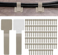 100-Pack Hook and Loop Cable Ties, 3.5 x 1.1 Inch Adjustable Self-Adhesive Cord Organizer for Desk/Home/Wall/Office Essentials, Cable Management Under Desk [Beige]
