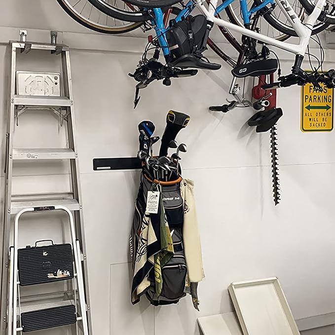 Blat Blat Golf Bag Organizer - Wall Mount Rack for Garage, Expand Storage Space