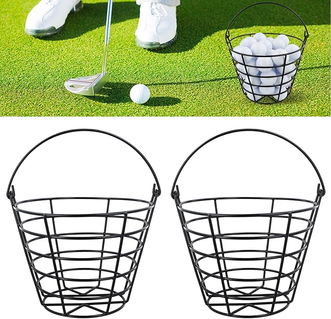 Roykaw Golf Ball Basket Bucket Container for 50 Balls,with Handle,Built to Last/Easy to Organize