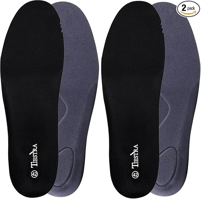 2 Pair-Insoles for Womens Memory Foam Shoe Inserts,Replacement Insoles for Work Boot Running Shoes-Shock Absorption and Cushion for Feet Relief,Comfort Inner Soles for Everyday Use Black 37EU/US6