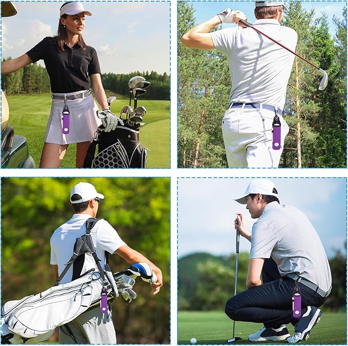 PATIKIL Golf Ball Carry Bag Golf Tee Holder Pouch Portable Neoprene Golf Ball Holder with Clip for Men and Women