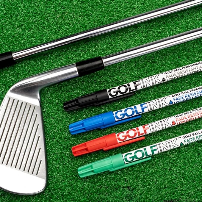 Flightpath GolfInk Marker Pens – Smudge-Free Tour Compliant Markers – Fine Tip, Leakproof Ink for Clean Golf Ball Identification or Liner Stencils – Long-Lasting, Permanent – 2 Pack (Blue)