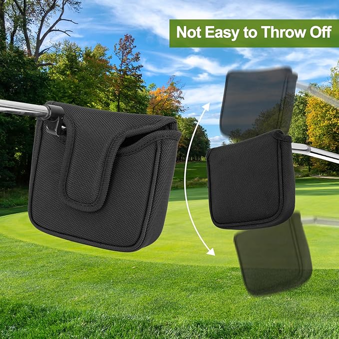 Golf Putter Covers Mallet Putter Headcover with Magnetic Closure Golf Club Cover for Most Brand