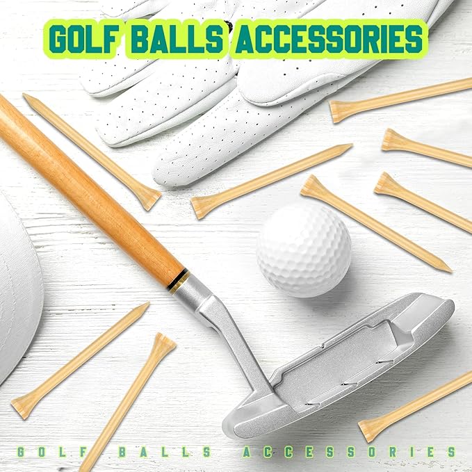 Mudder 600 Pack Golf Tees Bulk Wooden Golf Tees Multicolor Wood for Men Balls Accessories
