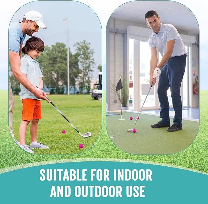 Junkin 24 Pcs Foam Golf Practice Balls Realistic Feel and Flight Training Sport Balls Elastic Soft Foam Golf Balls for Indoor or Outdoor Backyard Training
