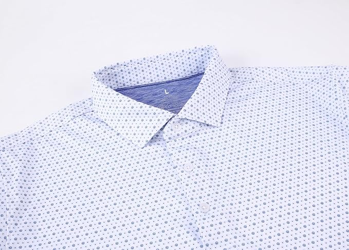 Alex Vando Mens Golf Shirt Moisture Wicking Classic Print Golf Shirts for Men