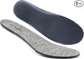 Thick Merino Wool Insoles for Men Fur Fleece Shoes Inserts Memory Foam Cushion Comfort Warm Sheepskin Insoles for Winter Snow Boots Slippers Grey 43EU,US10