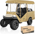 10L0L Universal Golf Cart Enclosure 86.6in 4 Passenger Fit for Yamaha Club Car EZGO TXT RXV, Waterproof Windproof Snowproof Portable Transparent 4 Sided Driving Cover