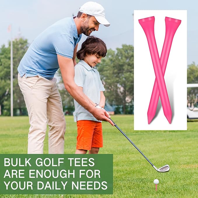 Mudder 600 Pack Golf Tees Bulk Wooden Golf Tees Multicolor Wood for Men Balls Accessories