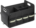 FLORICH Trunk Organizer for Suv, Premium Waterproof Car Organizers and Storage, Collapsible Multi-Compartment Truck Organizer Back Seat Storage for Car