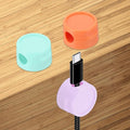 PATIKIL Cable Organizer Holder, 3Pcs Magnetic Spring Desk Cable Management Clips Adhesive Cord Keeper for Office Desktop Wall, Purple/Blue/Orange