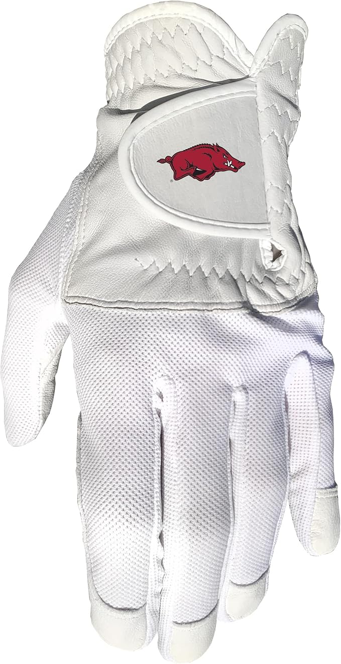 Team Golf NCAA Men's Left Hand Golf Glove, For Right Handed Players, One Size, Includes Removable Double-Sided Magnetic Ball Marker