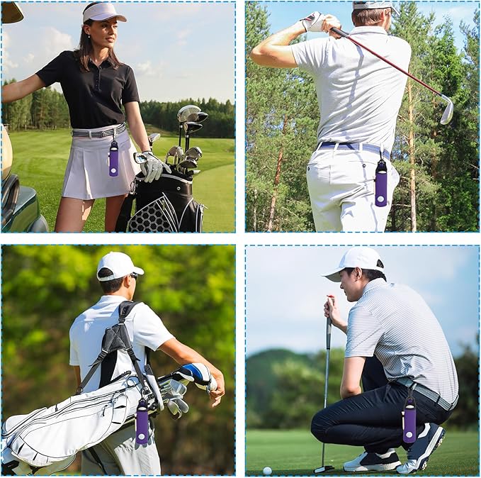 PATIKIL Golf Ball Carry Bag, Golf Tee Holder Pouch Portable Neoprene Golf Ball Holder with Clip for Men and Women Storage Gifts