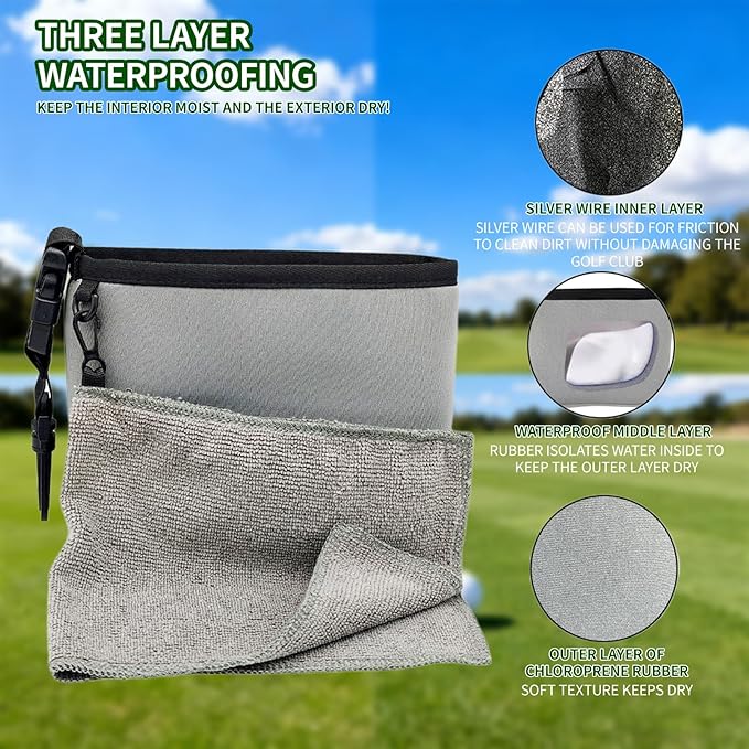 Pro Portable Club Cleaner - Waterproof Cleaning Bag for Fast On-Course Care