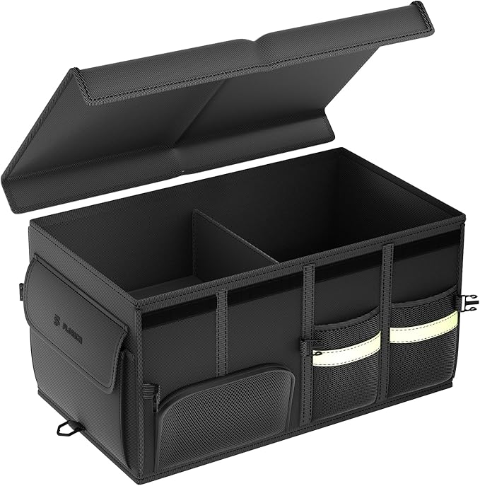 FLORICH Trunk Organizer with Breathable Shoe Storage for Suv, Waterproof Car Organizers Collapsible, Large Trunk Organizer Back Seat Storage for Car