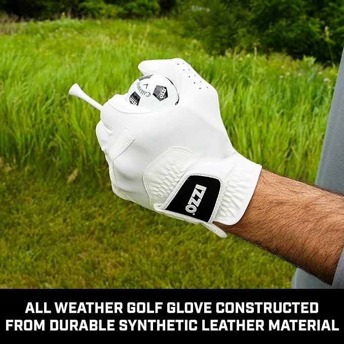 Izzo Universal Fit Golf Glove - Worn On Left Hand for Right-Handed Golfers