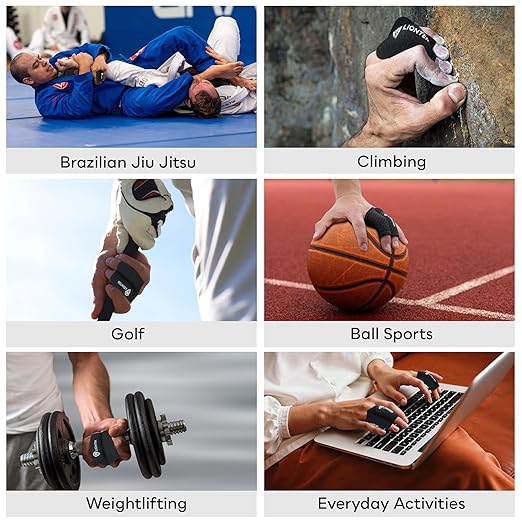 LIONTEK Double Flow Finger Sleeve V3 Pair — Joint Support & Compression for Activity, BJJ, Fitness, Volleyball, Basketball, and More