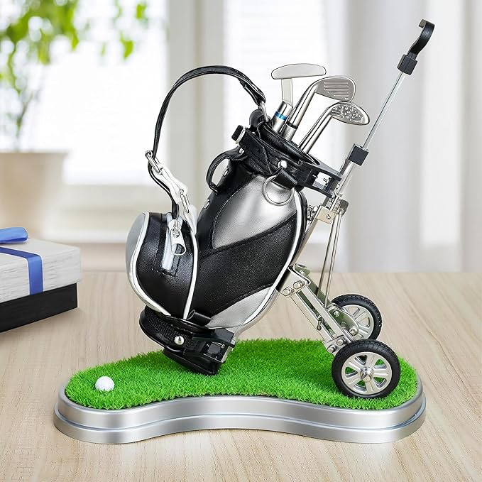 10L0L Golf Pen Holder Golf Club Pens Gift Set Race Souvenirs Unique Gifts for Golfer Fans Coworker Boss, Funny Home Office Decor Gadgets