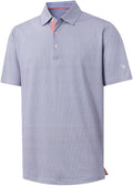 M MAELREG Mens Golf Shirt Short Sleeve Dry Fit Print Moisture Wicking Performance Patterns Collared Polo Shirt