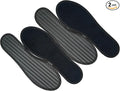 Happystep Cotton Terry Cloth Insoles, Barefoot Shoe Inserts, Sweat Absorption, Odor Control, Moisture-Wicking, Washable and Reusable, Zero Drop Shoe Insoles, 2 Pairs of Black (Women Size 7)