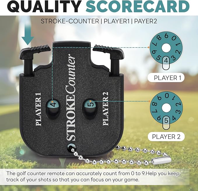 3 pcs Mini Golf Score Counter, Golf Stroke Counter for Glove, Golf Score Indicator for Golf Game Scorekeeper Outdoor Sport Scoreboard