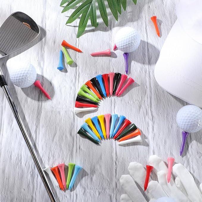 Mudder 600 Pack Golf Tees Bulk Wooden Golf Tees Multicolor Wood for Men Balls Accessories