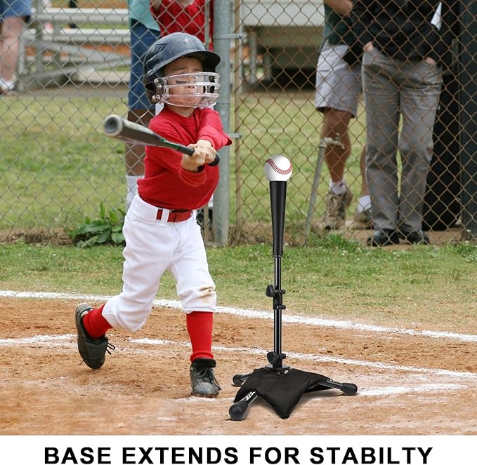 Baseball Tee for Kids,Batting Tee,Softball Tee,Youth Hitting Tee,Teeball Tee,Travel Tee,Easy Adjustable Height