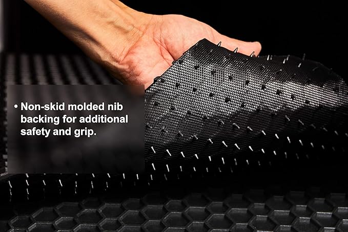 TOUGHPRO Full Set Floor + 3rd Row Up Cargo Mat Accessories Set for Infiniti QX80 2nd Row Bucket Seating with Full Console All Weather Heavy Duty (Made in USA) Black Rubber 2025 2026