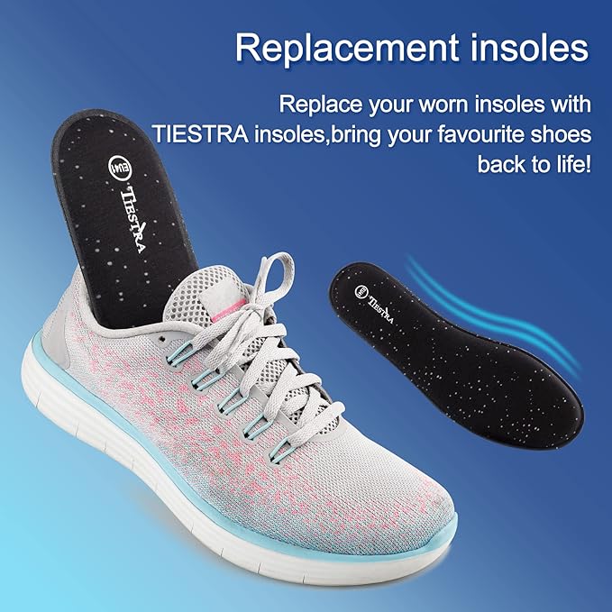 3 Pair -Shoe Inserts for Mens Memory Foam Insoles,Replacement Insoles for Work Boots Running Shoes, Cushion Shock Absorbing for Foot Pain Relief, Comfort Breathable Inner Soles Black 45EU,US12