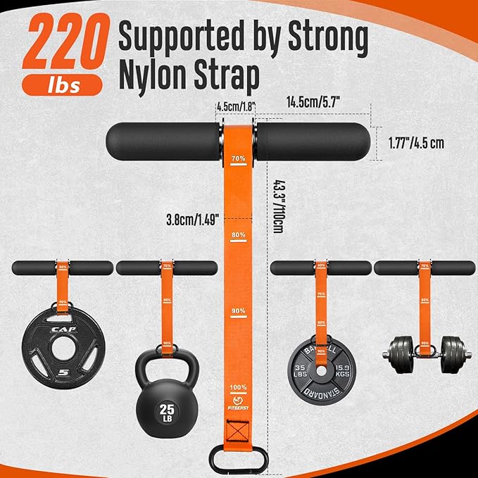 FitBeast Forearm Strengthener & Forearm Exerciser, Wrist Roller with Thicker Handle, Forearm Strength Trainer with Adjustable Strap - Ideal for Grip Strength, Muscle Building, Rehabilitation