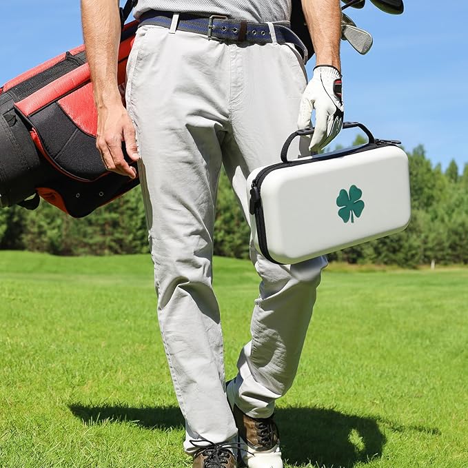 Golf Glove Holder Case with Glove Shaper - Golf Accessories Organizer for Men & Women, Premium Protective Storage Case with Carabiner Fits Golf Bags, Golf Gifts for Men