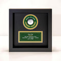 MASTERPIECE FRAMING + IMAGING Hole-in-One Golf Display Case Frame for Ball & Printed Graphic Info Insert (Sport, Black)