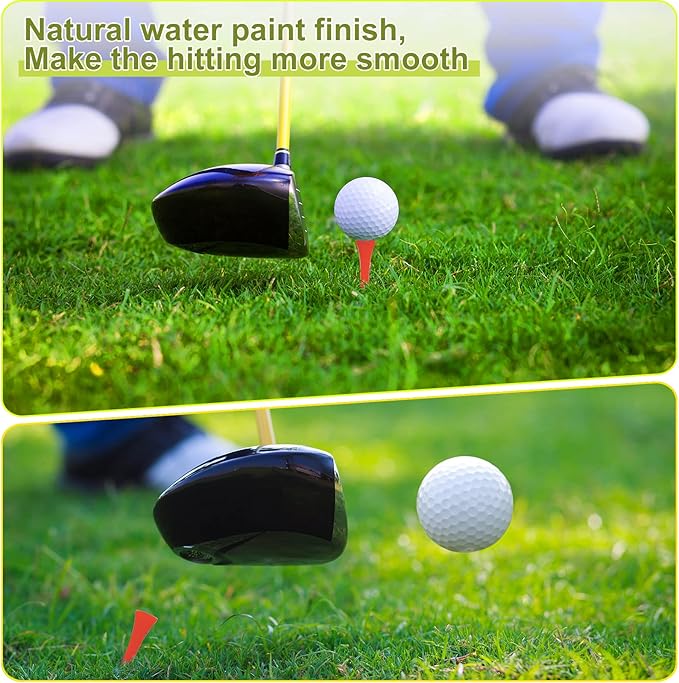 Vinsot Wood Golf Tees Bulk 3-1/4 Inch Unbreakable Long Colored Tall Golf Tees for Men Women Kids Balls Game