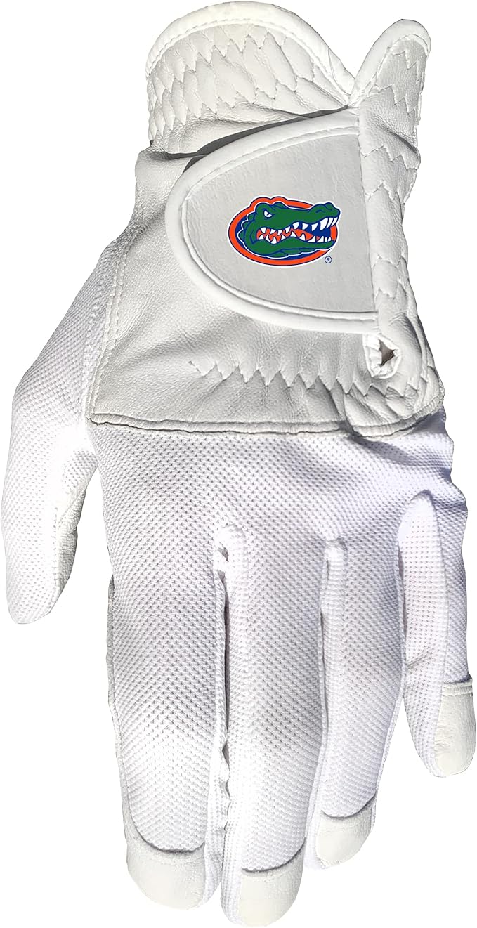 Team Golf NCAA Men's Left Hand Golf Glove, For Right Handed Players, One Size, Includes Removable Double-Sided Magnetic Ball Marker