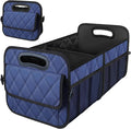 Deosk Car Trunk Organizer for SUV, Car Organizers and Storage with 6 Pocket, Car Accessories for Women/Men 70L Waterproof Polyester Trunk Organizer(Large, Navy Blue)