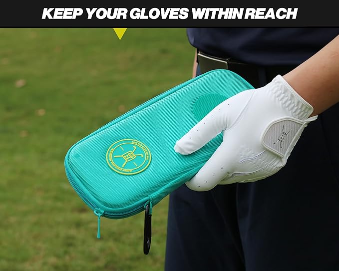 Handy Picks Performance Golf Glove Case - Golf Gloves Holder Case That Protects n Keeps Your Golf Gloves Neat n Dry - Air Flows Through on The Back Cover to Let The Moisture Out