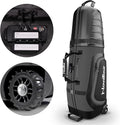 Golf Travel Bag for Airlines: Hard Case Top, Waterproof Zippers, 1680D Oxford Fabric, Built-in TSA Lock, Oversized Tank Wheels, Lightweight, Easy to Maneuver – Maximum Club Protection