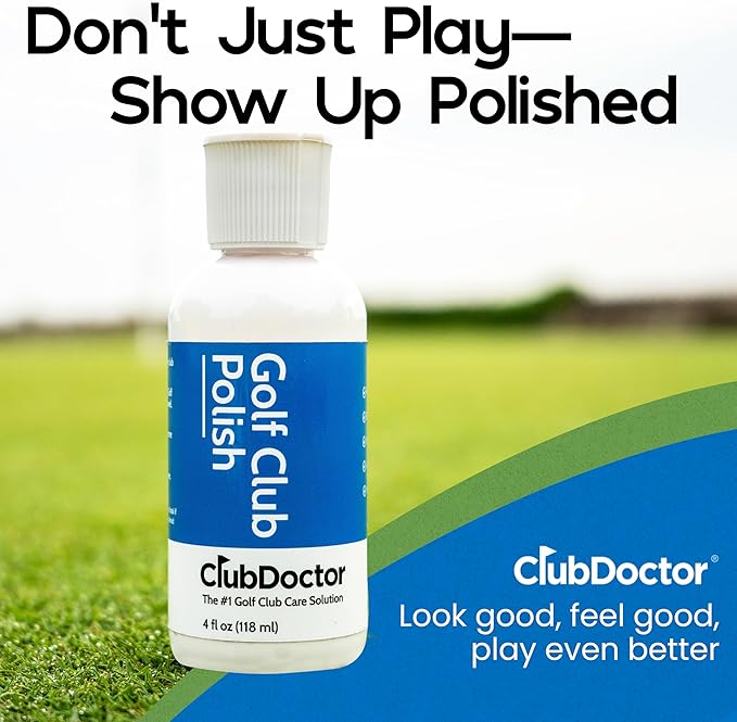 Club Doctor Golf Club Polish, Made in USA for Golfers, Restores, Shines, Polishes - Works on Drivers, Irons, Putters, Woods