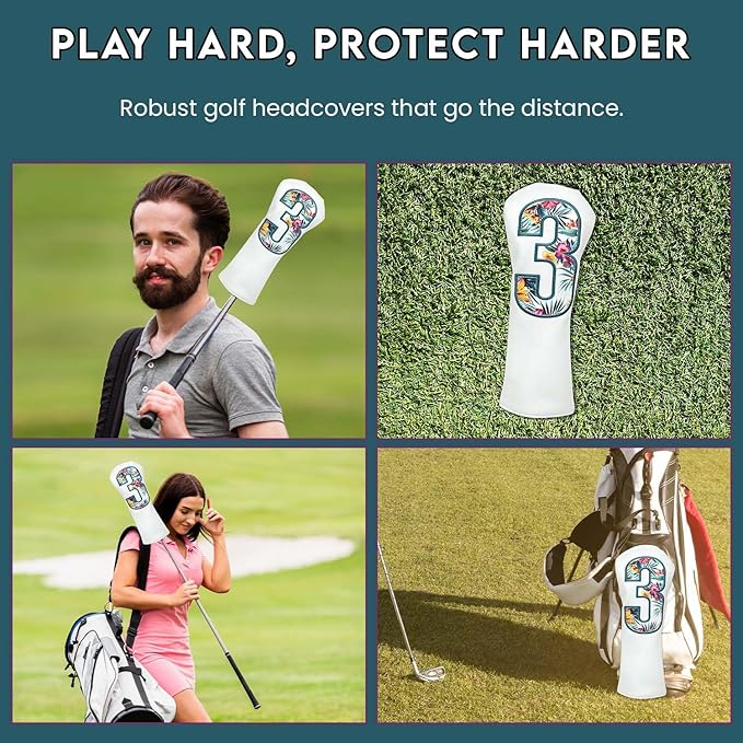 Syren Tropics Club Head Cover - Premium Golf Club Protector - Headcover for Odyssey | Essential Golf Accessories for Men with Premium Club Protection | Funny Golf Accessories for Men (for-Fairway)