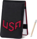 Golf Scorecard Holder & Yardage Book Cover, Golf Accessories Black Premium Leather Yardage Book Holders Cover