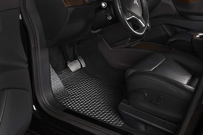 TOUGHPRO Floor Mats Accessories Set (Front Row + 2nd Row) for Infiniti QX80 All Weather Heavy Duty (Made in USA) Black Rubber 2014 2015 2016 2017 2018 2019 2020 2021 2022 2023 2024