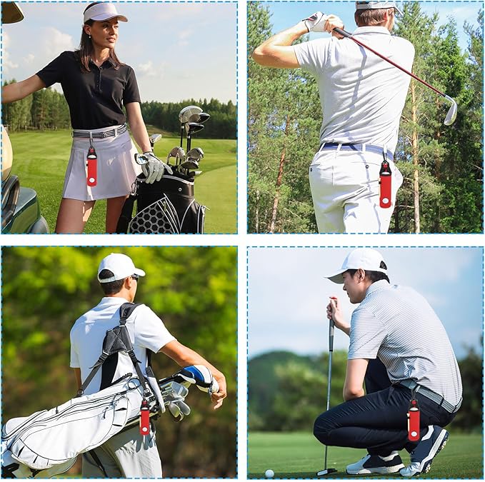 PATIKIL Golf Ball Carry Bag, Golf Tee Holders Pouch Portable Neoprene Golf Ball Holder with Clip for Men and Women Storage Gifts
