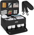 ANILD Golf Trunk Organizer, 2 Layer Golf Storage Case with Separate Ventilated Compartment for 2 Pair Shoes, for Balls, Tees, Clothes, Gloves, Accessories, Golfer Gifts