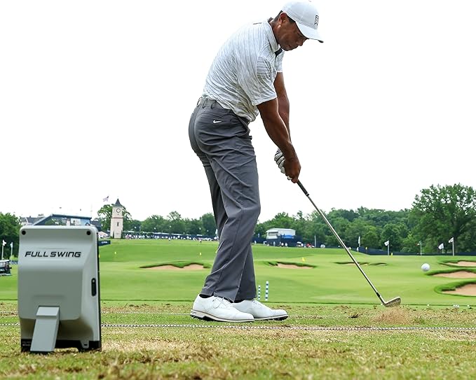 Full Swing Kit Golf Launch Monitor | Portable Indoor/Outdoor Swing Data Analyzer | 16 Club & Ball Metrics | 4K Camera & OLED Display