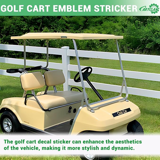 Golf Cart Replacement Name Plate, Suitable for Club Car DS & Carryall Golf Cart, Stricker Replace OEM#: 1014198