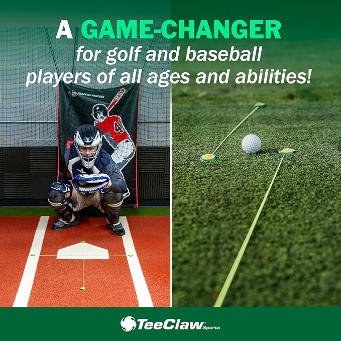 Tee Claw Golf Tee Holder, Great for Golf, Baseball and Softball for Putting Training Aid, Foot Placement, for Indoor and Outdoor Training, Made in USA