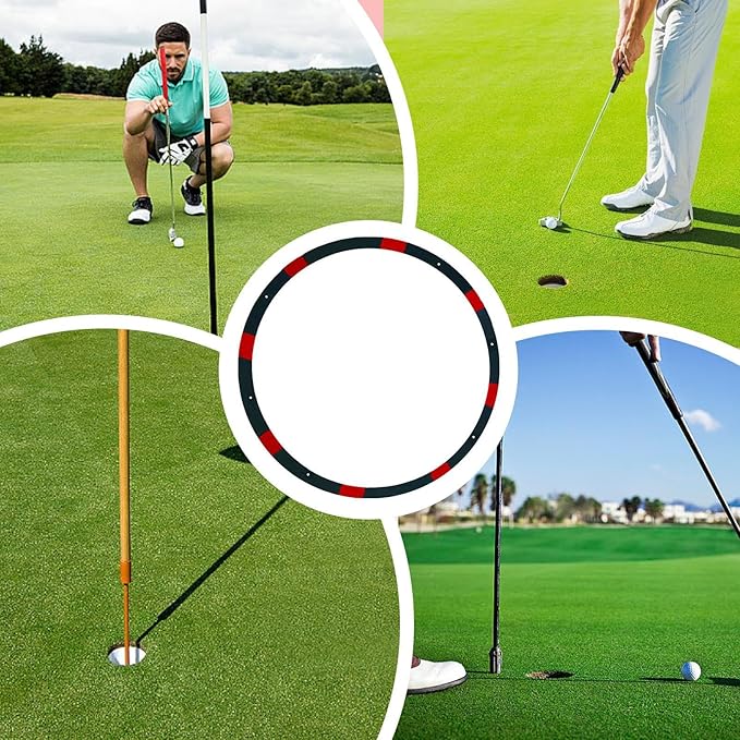 Precision Rings – Golf Chipping Circles, Putting Target Trainer | Flexible Visual Indicator Rings for Green Shot Control and Accuracy Practice, Lightweight Setup for Indoor Lawn Or Backyard Golf T