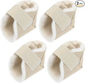 2 Pairs Heel Protector Boot Sheepskin Heel Protectors Soft Foot Cushions Pads with Securing Strap for Protect Feet Ankle Pressure Bed Sores(Beige)