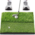 Premium Dual-Turf Golf Hitting Mat with 10mm EVA Foam & Rubber Backing, Non-Slip Anti-Deformation Heavy-Duty Design for Realistic Indoor/Outdoor Swing and Chipping Practice, Ideal Gift for Golfers